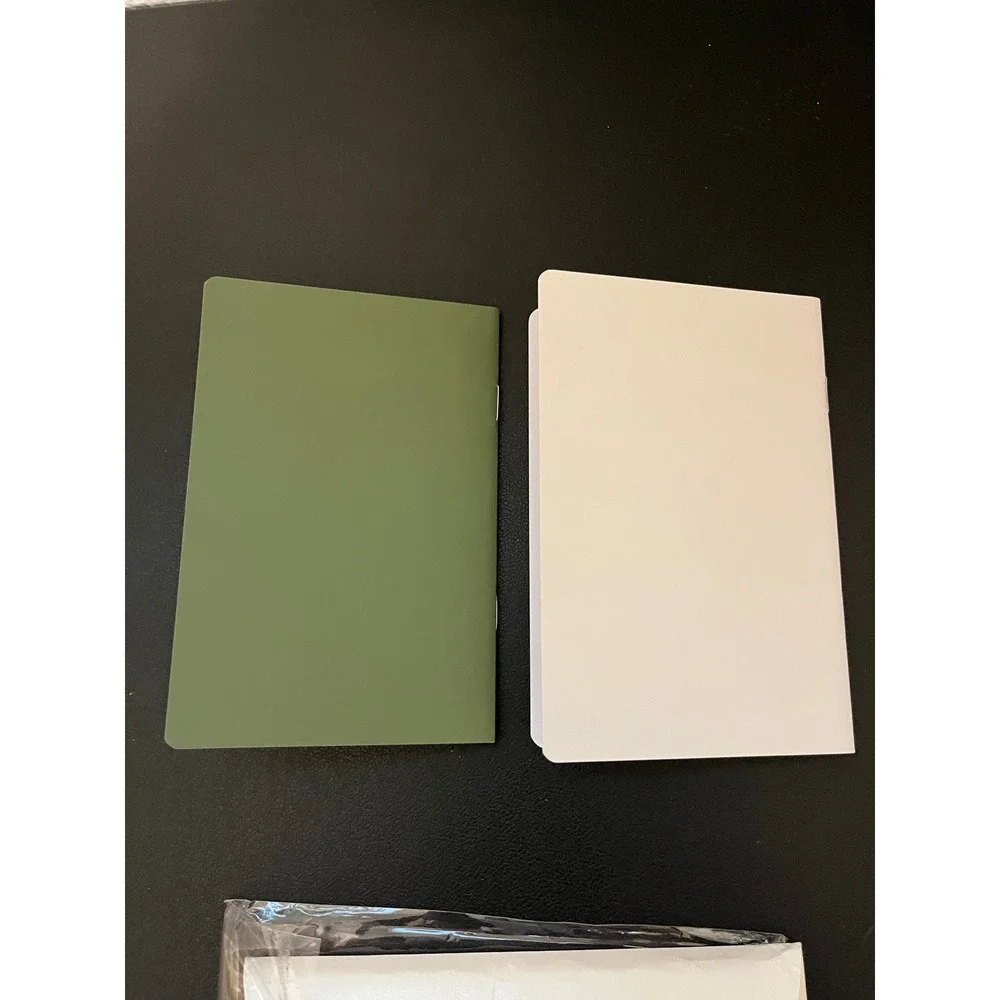 Sage Green and Cream Wedding Vow Book Set with Gold Foil His and Her Journals